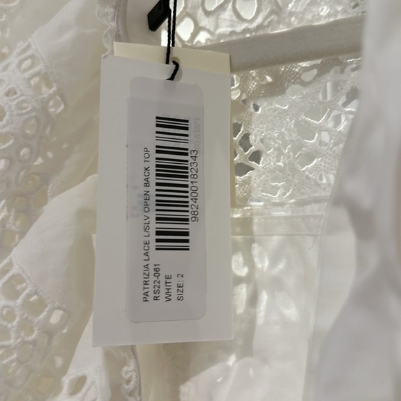 NWT Sea NY Patrizia White Lace Open Back Top Size 2 - Picture 4 of 8